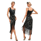 1920s Sequin Tassel Peacock Dress | Flapper | Charleston Dance