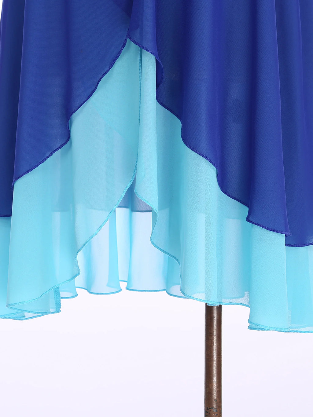 Color Block Lyrical Dance Dress | Mock Neck | Asymmetric Hem
