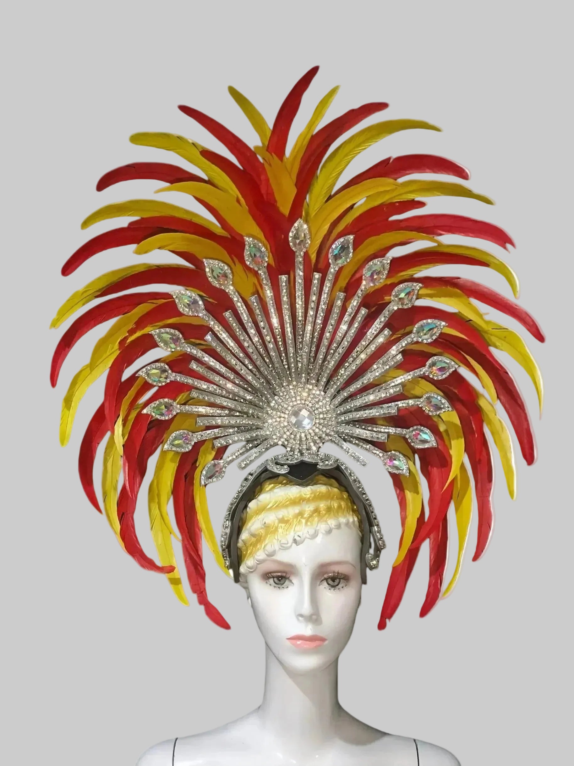 Feather Headdress - Samba Carnival Performance Headpiece