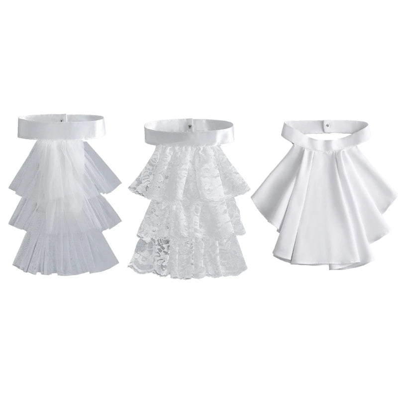 Victorian Ruffled Jabot Collar | Detachable | 3 Styles
