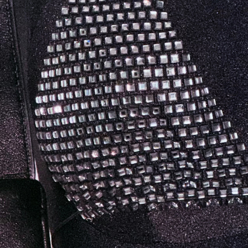 Rhinestone Fishnet Halter Crop Top