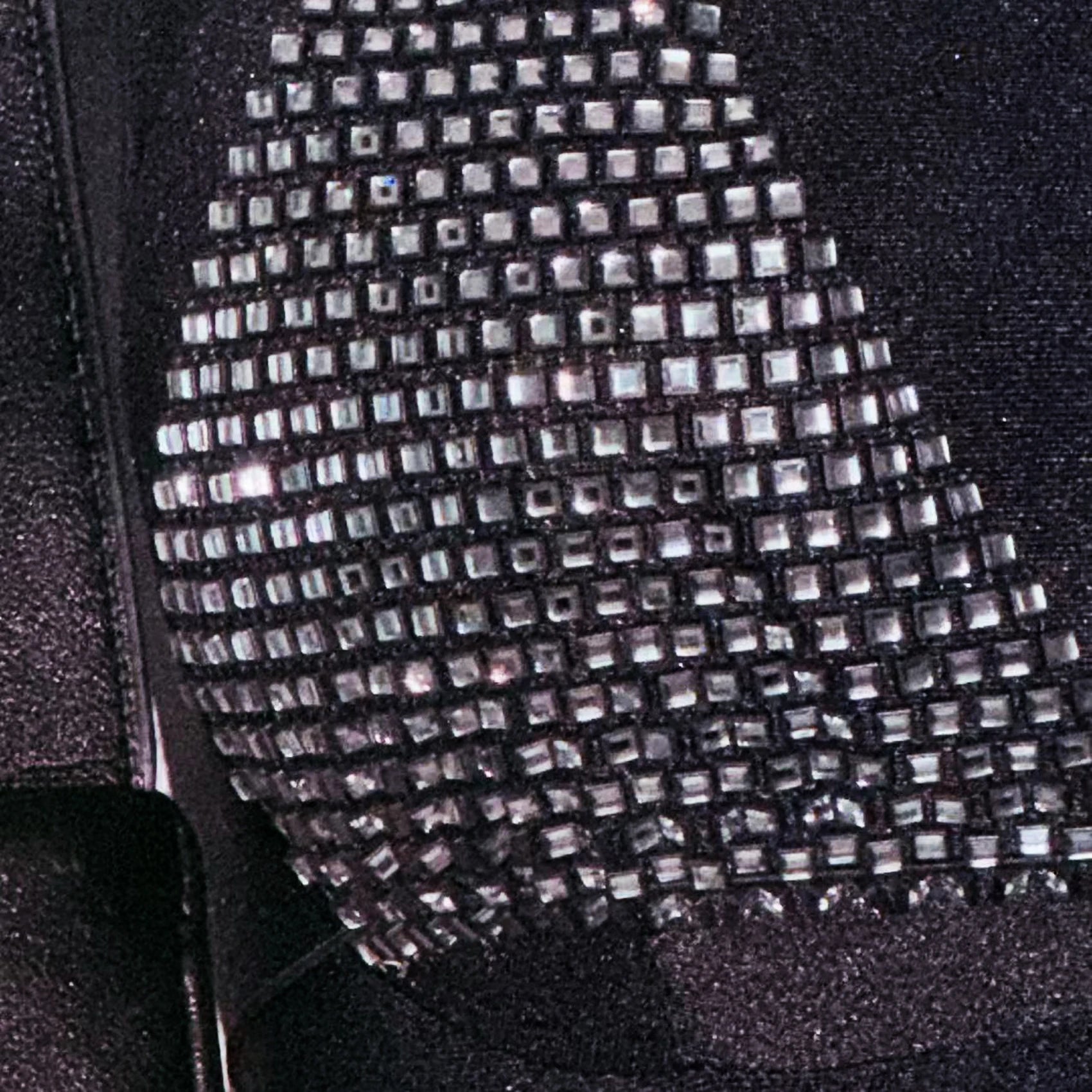 Rhinestone Fishnet Halter Crop Top