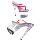 8-Inch Clear Platform Sandals