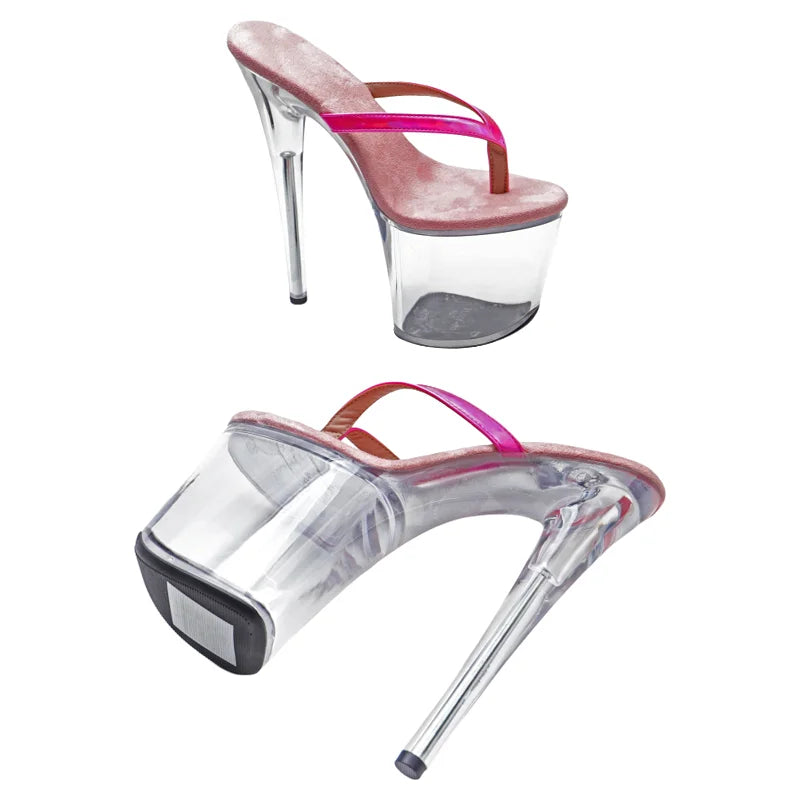 8-Inch Clear Platform Sandals