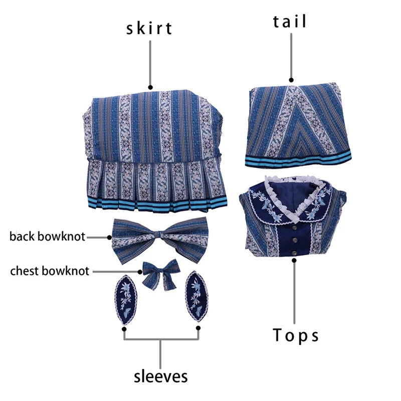 Victorian Bustle Dress | Phantom Costume | Blue