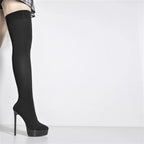 OTK Stiletto Sock Boot | Pointed Toe | Platform