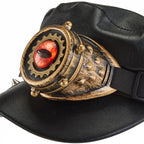 Steampunk Newsboy Cap | Gear & Eye Detail