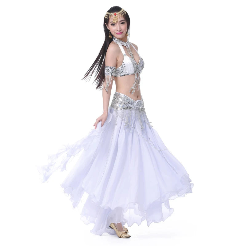 Belly Dance Skirt | Ruffled Double Slit