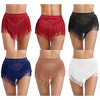 Belly Dance Shorts | Rhinestone Tassel | High Waist
