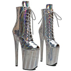 9-Inch Holographic Ankle Boots