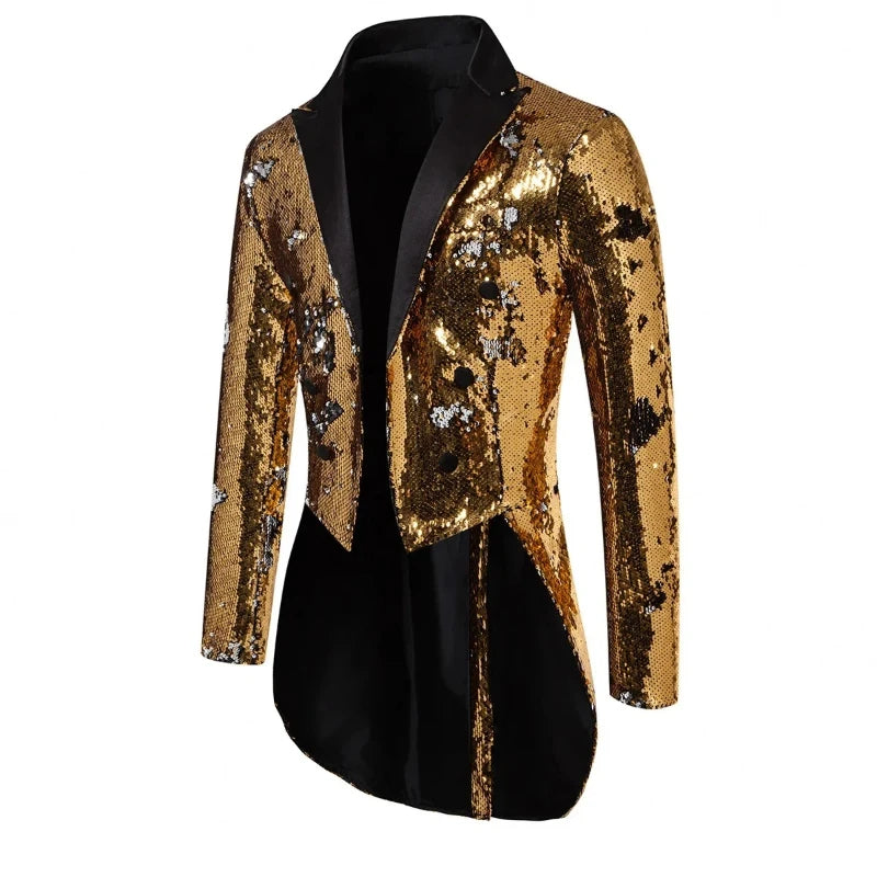 Men's Stage Tailcoat | Metallic Pattern