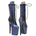 Snakeskin Platform Ankle Boots - 8 Inch Pole Dance Heels