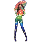 Rainbow Rhinestone Jumpsuit | Full-Body | One Size