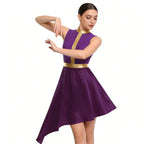 Halo Metallic Waist Lyrical Dance Dress