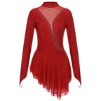 Skating Dress | Rhinestone Mesh & Ruffles