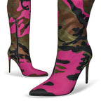 Camo Over-the-Knee Boots | 10–11 cm Heel