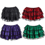 Gothic Ruffle Mini Skirt | Lace Layers