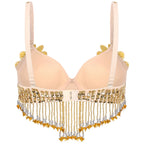 Sequin Beaded Tassel Belly Dance Bra | Underwired | Festival & Stage | One Size
