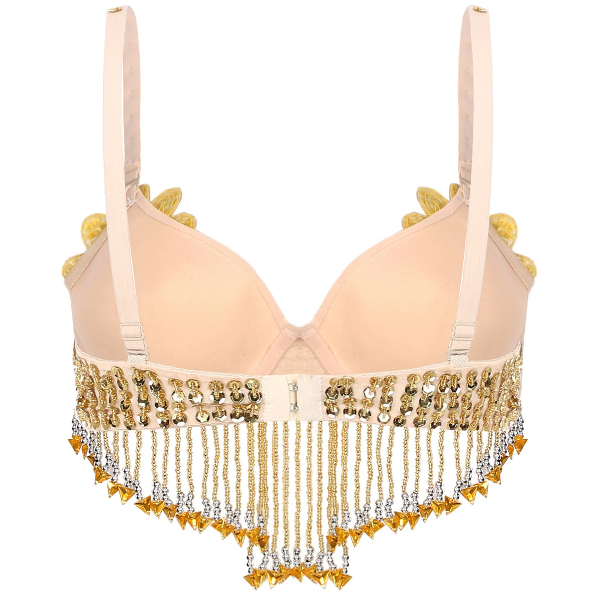 Sequin Beaded Tassel Belly Dance Bra | Underwired | Festival & Stage | One Size