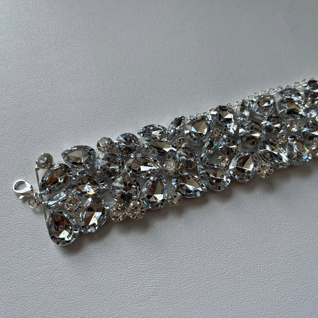 Rhinestone Choker | Wide Teardrop Collar