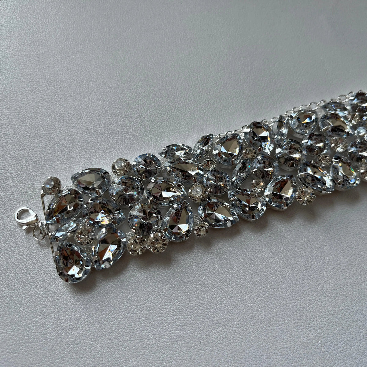 Rhinestone Choker | Wide Teardrop Collar