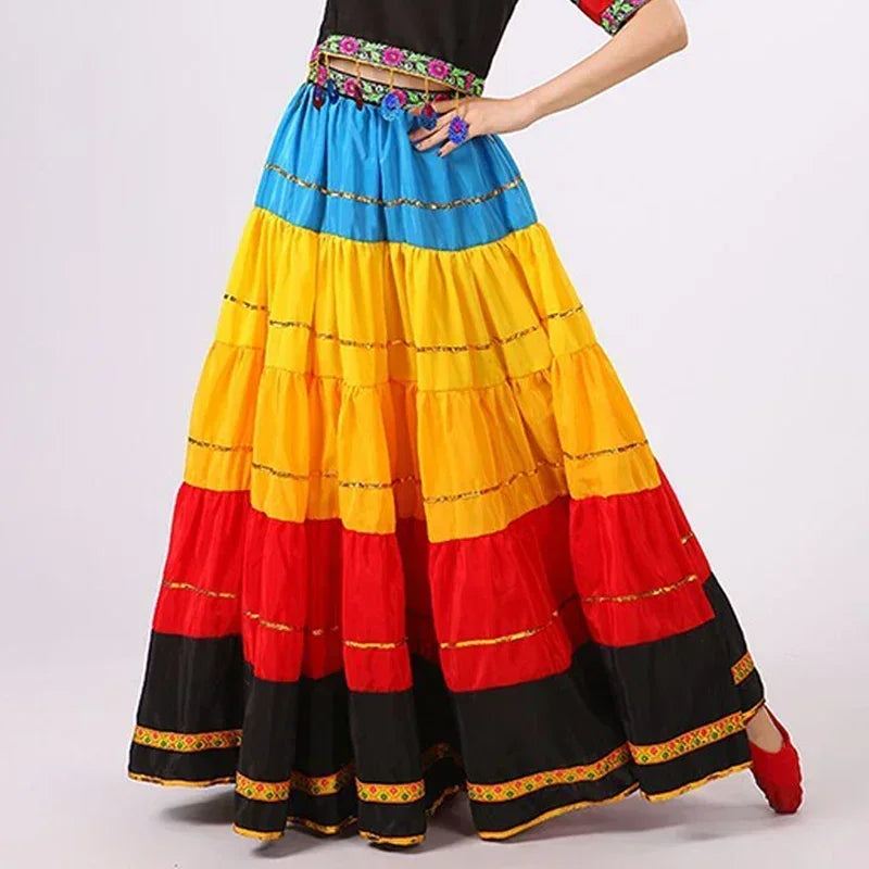 Folk Dance Skirt | Multicolor Sweep