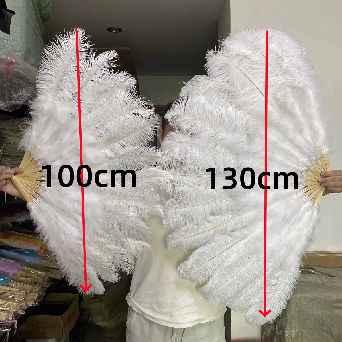 Ostrich Feather Fan | Stage & Performance | 100cm & 130cm | 19 Colors