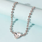 Rhinestone Choker | Crystal Heart