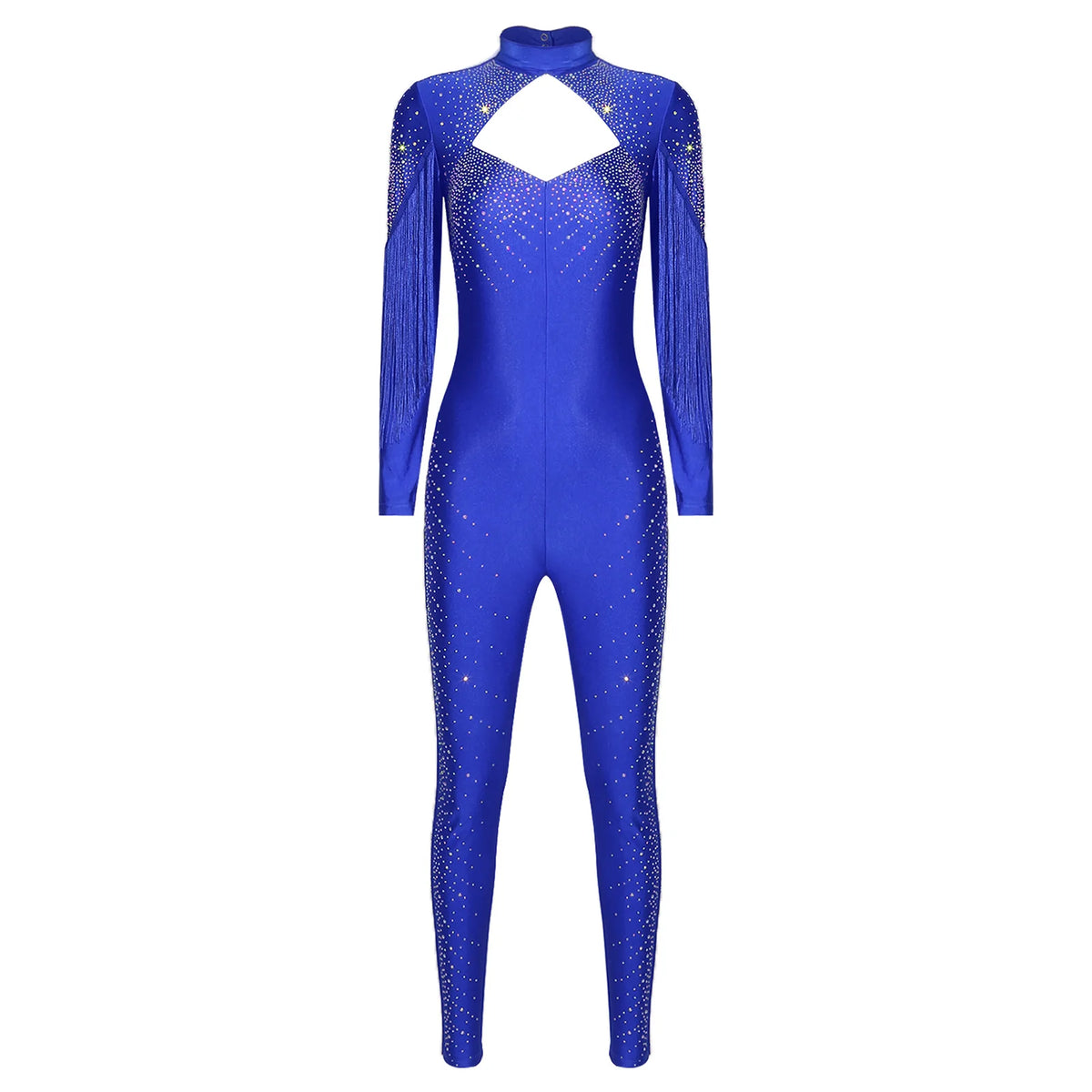 Starlight Rhinestone Tassel Performance Jumpsuit