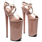 10-Inch Patent Platform Heels | Open Toe