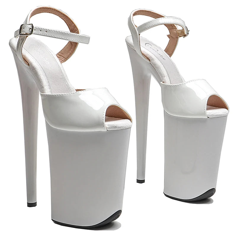 Patent Platform High Heel Sandals – 9-Inch Pole Dance Heels, Multi-Color