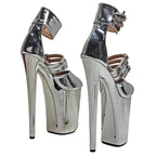 23CM Platform Pole Dance Sandals - Ultra High Heel Open Toe Performance Heels