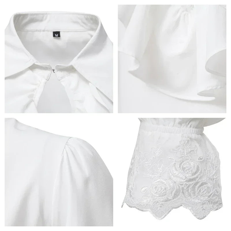 Victorian Ruffle Poet Shirt | Lantern Sleeve | 3 Colors | S-2XL