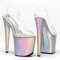 8-Inch Snake Print Platform Sandals - High Heel Performance Shoes