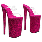 10-Inch Transparent Platform Sandals - Exotic Dance Heels