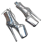 9-Inch Holographic Ankle Boots