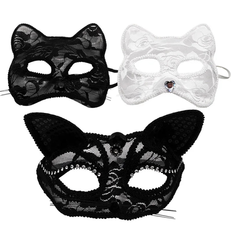 Cat Ear Lace Mask | Half-Face | 12 Styles
