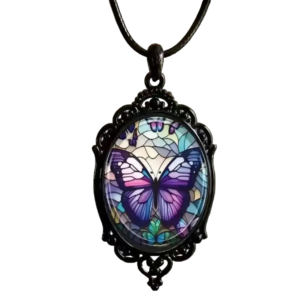 Gothic Glass Cameo Pendant Necklace | Sun Moon Witch | 7 Designs