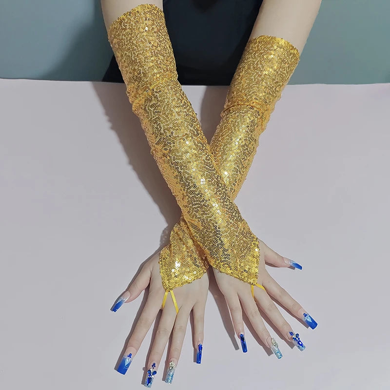 Fingerless Lace Gloves | Sequin Sparkle