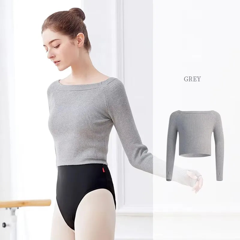 Ballet Knit Sweater | Cropped Warm-Up | M–XL