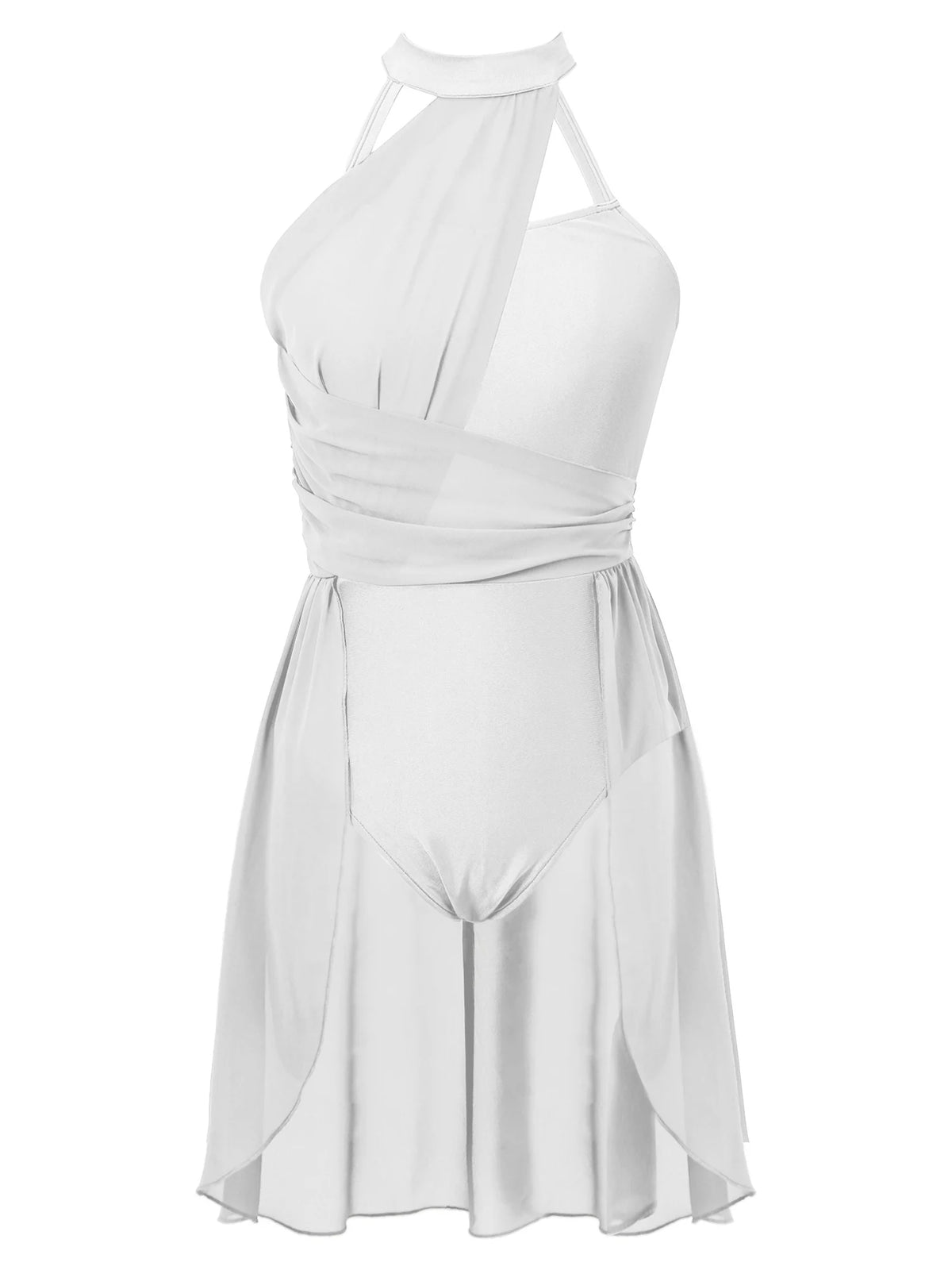 Chiffon Lyrical Dance Dress | Cut-Out Back | Front Slit Skirt