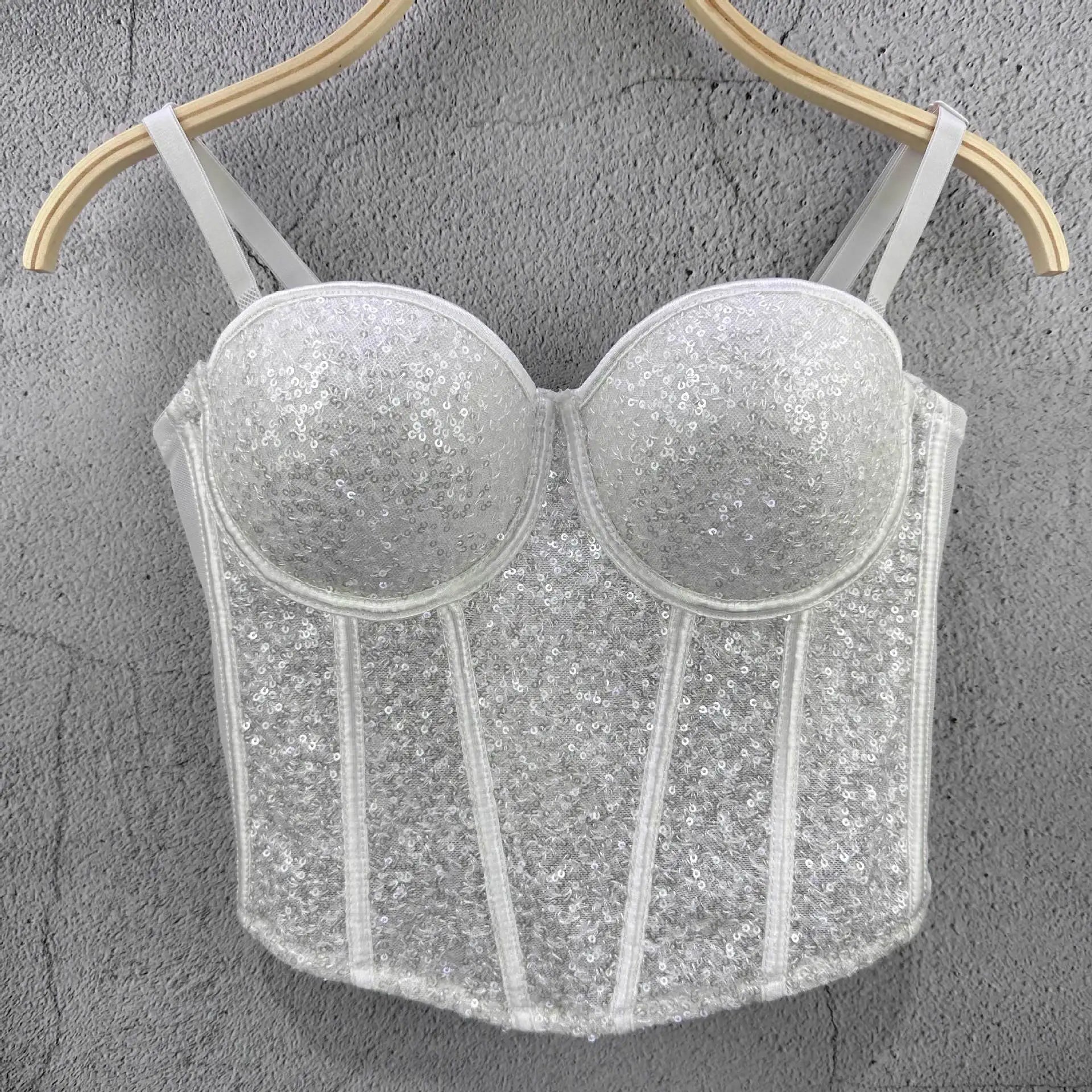 Sequin Bustier | Bling Corset Top | Stage & Party