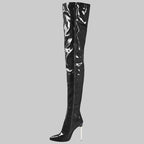 Daring Patent Thigh-High Stiletto Boots - Extreme Over-the-Knee Performance & Nightlife Boots (11cm Heel)