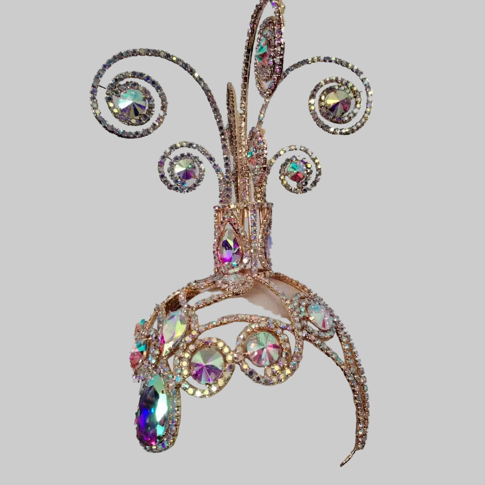 Rhinestone Headpiece - Exaggerated High Crown for Drag & Stage Performance