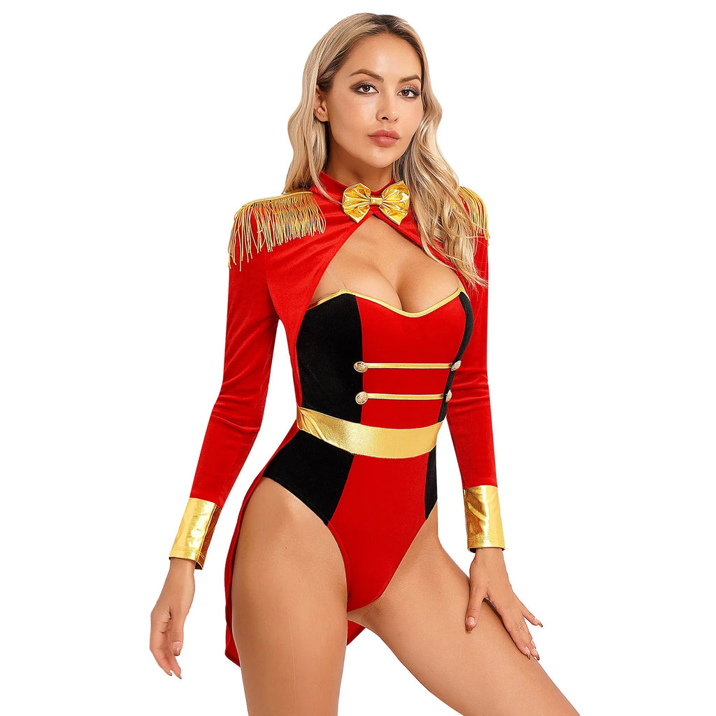 Ringmaster Velvet Bodysuit | Circus Stage Costume