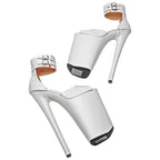 10-Inch Matte Platform Sandals - Peep Toe Exotic Dance Heels