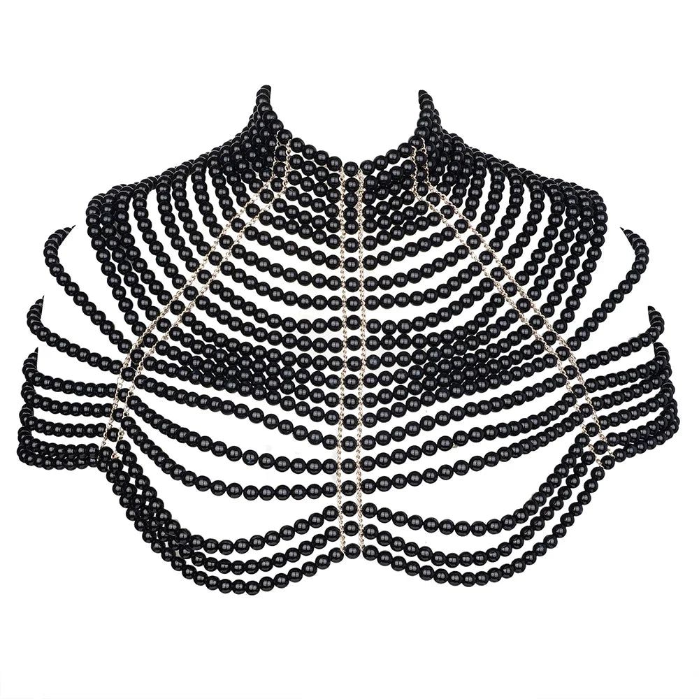 Pearl Shoulder Body Chain | Collar & Shawl