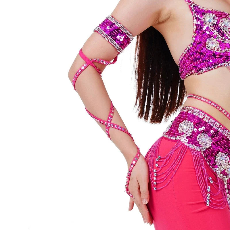 Belly Dance Arm Sleeve | Sequin Cross-Strap Armband