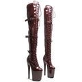 Patent Leather Thigh-High Boots 20cm - Platform Pole Dance Boots
