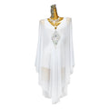 Rhinestone Latin Dance Dress with Accessories Set — White